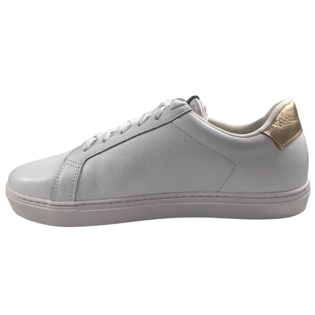 Tênis Feminino Casual Couro Mayra Cival Shoes Branco Branco 3