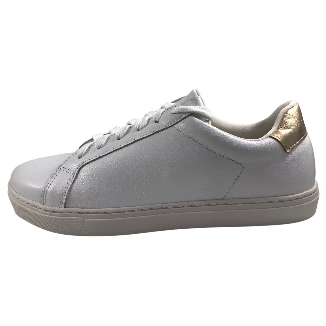 Tênis Feminino Casual Couro Mayra Cival Shoes Branco Branco 5