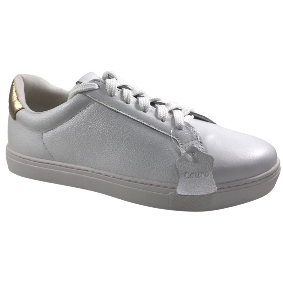 Tênis Feminino Casual Couro Mayra Cival Shoes Branco Branco 6