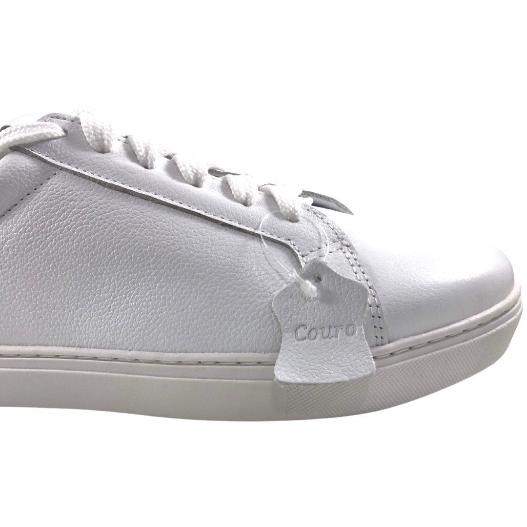 Tênis Feminino Casual Couro Mayra Cival Shoes Branco Branco 8