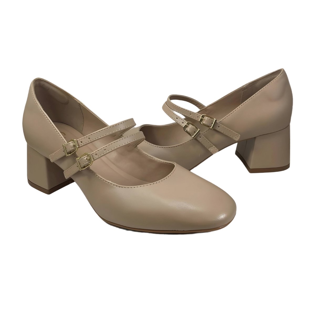 Sapato Mary Jane Tiras Cival Shoes Bege 4
