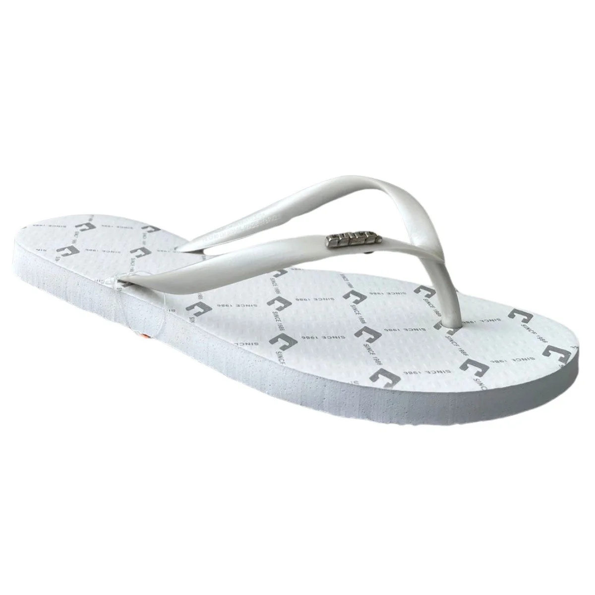 Chinelo Feminino Colcci Mono Metal Branco 5