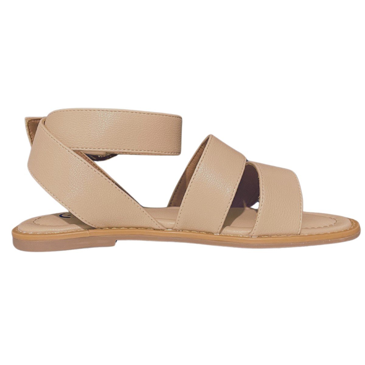 Sandália Rasteira Tiras Cival Shoes Bege 4