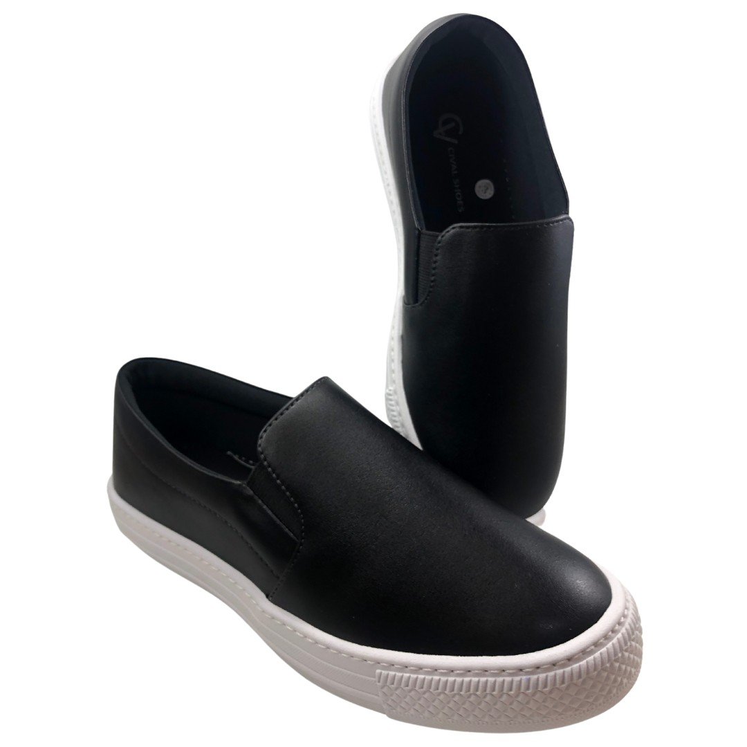 Tênis Feminino Slip On Heloá Preto Cival Shoes Preto 5
