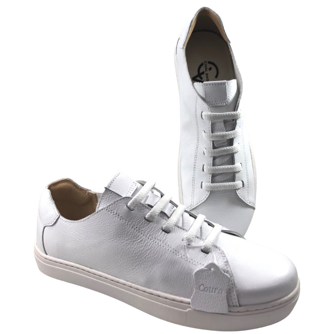 Tênis Feminino Casual Lindy Couro Branco 9
