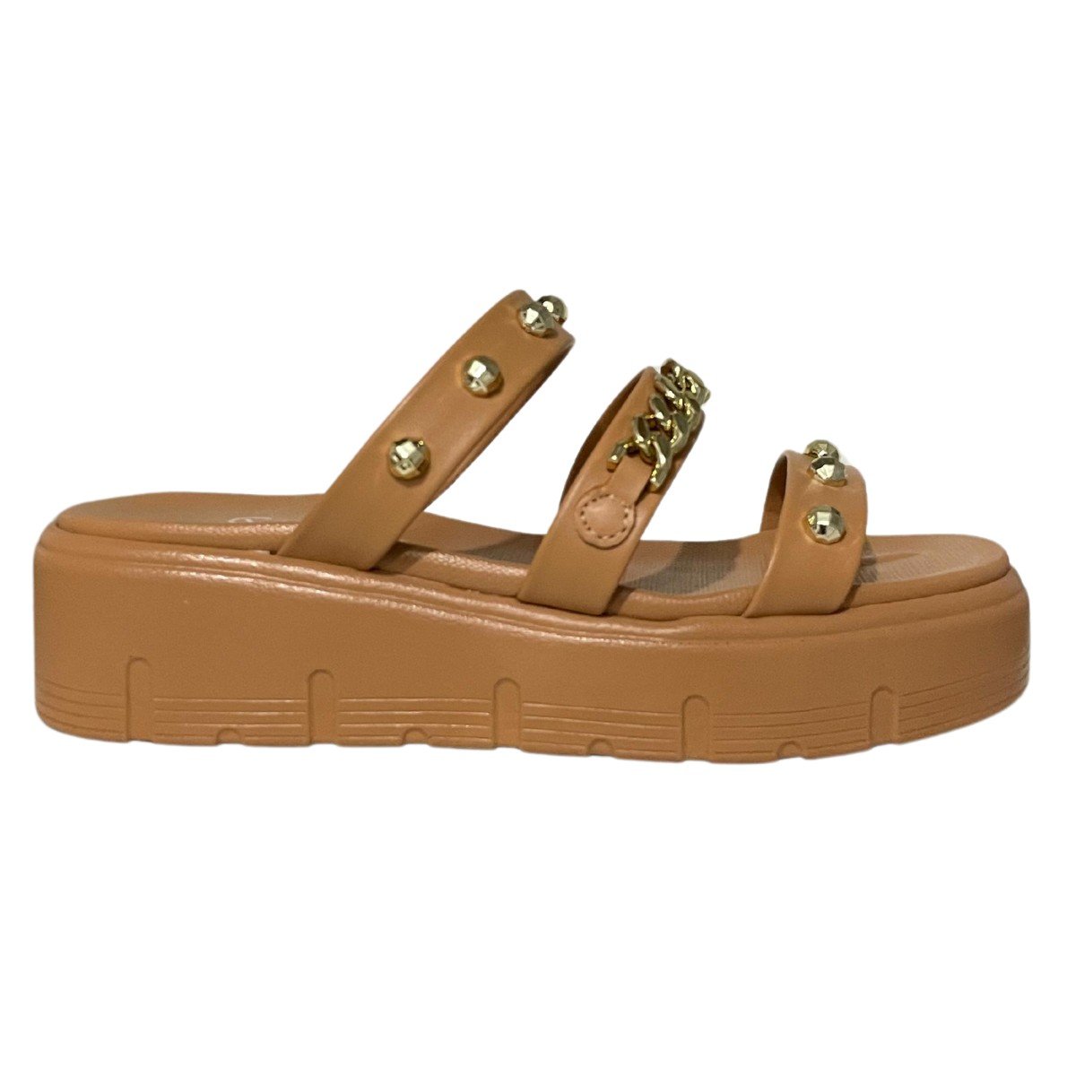 Sandália Flatform Cival Shoes Marrom 1