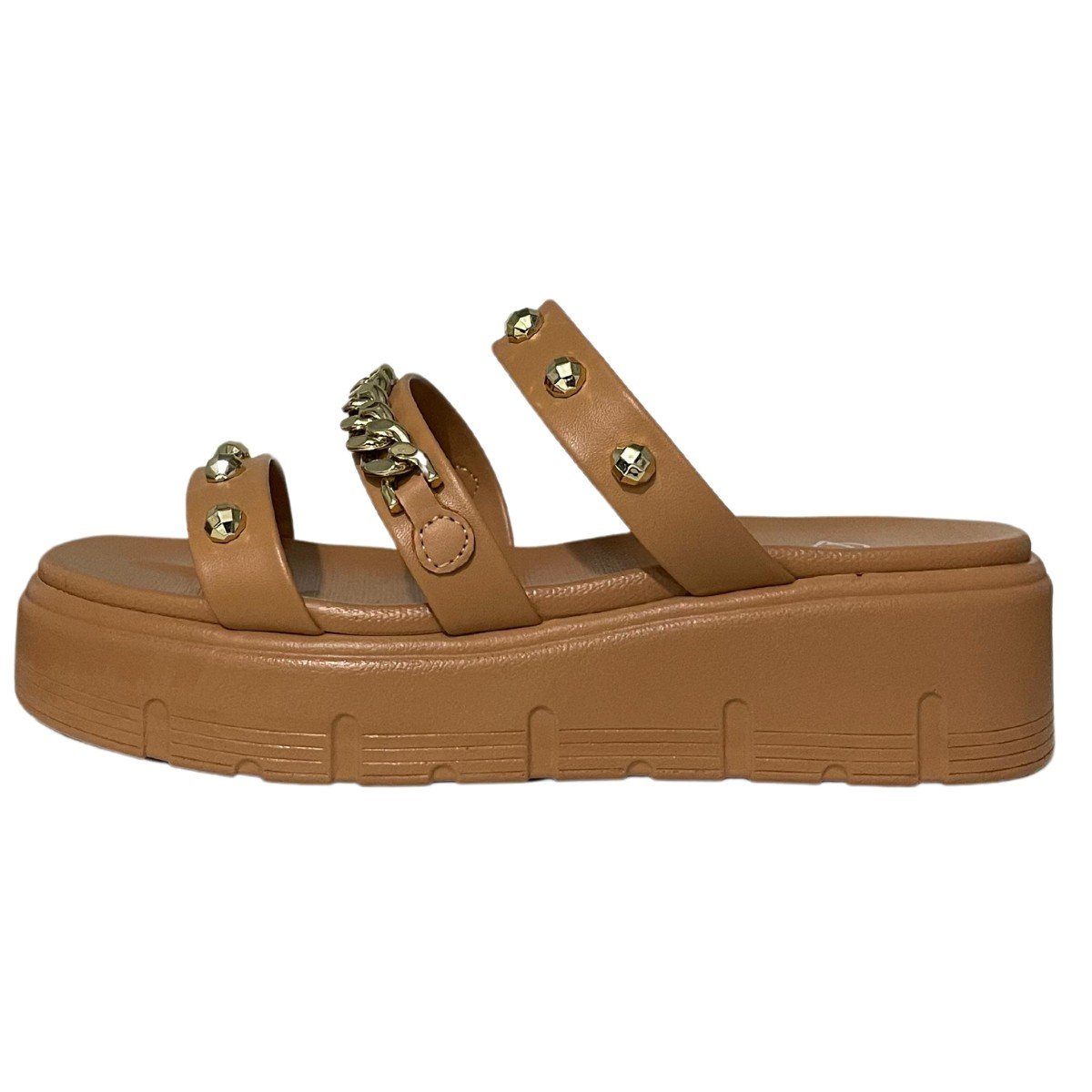 Sandália Flatform Cival Shoes Marrom 2