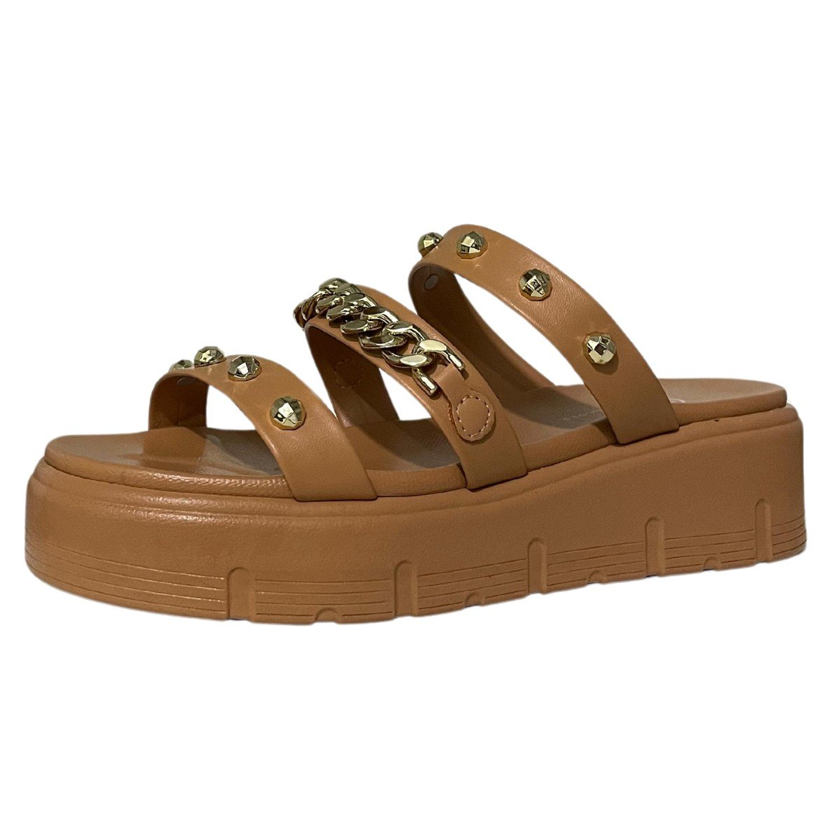 Sandália Flatform Cival Shoes Marrom 3