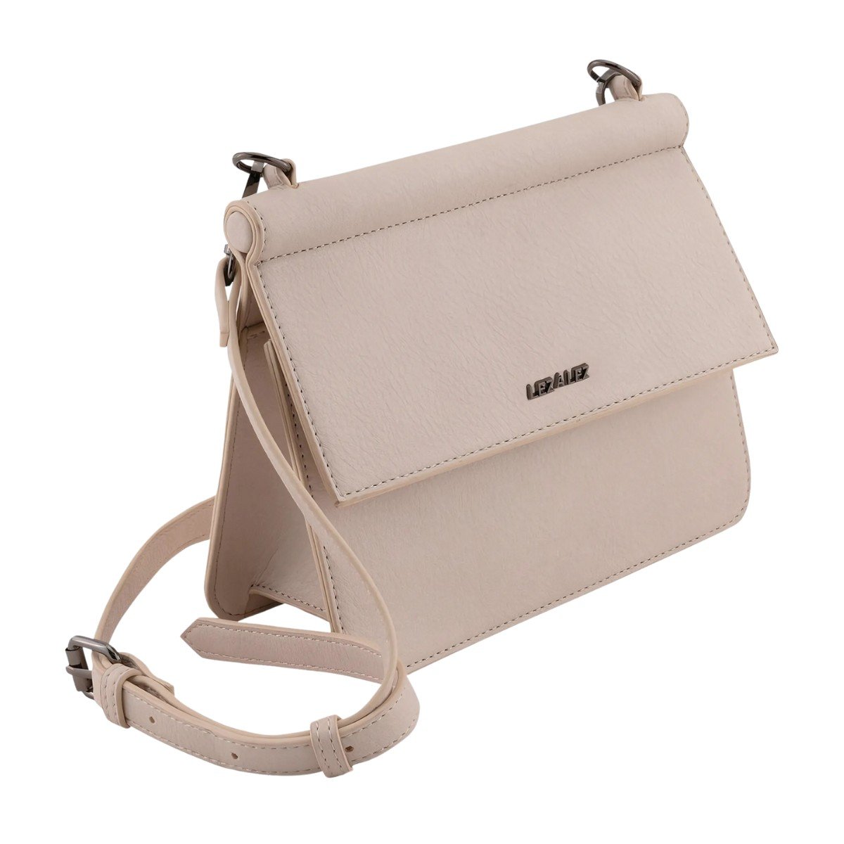 Bolsa Média Minimal Tiracolo Lez A Lez Creme 2