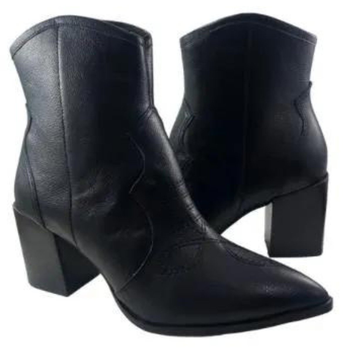 Bota Country Shania Preta Cival Shoes Preto 4