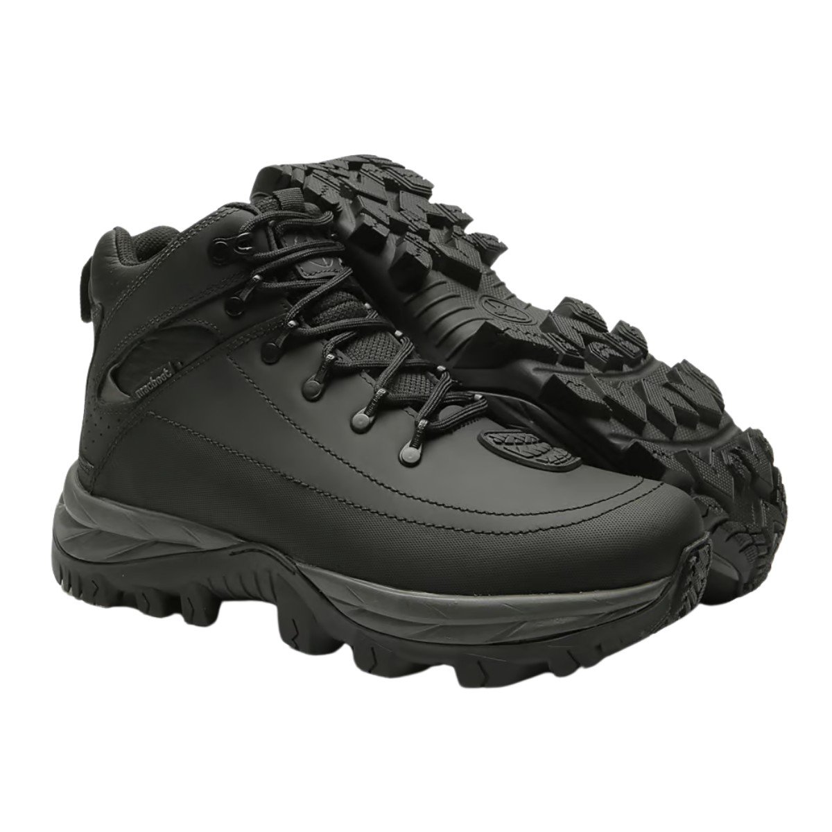 Bota Motors Cano Alto Couro Musgo Macboot Preto 2