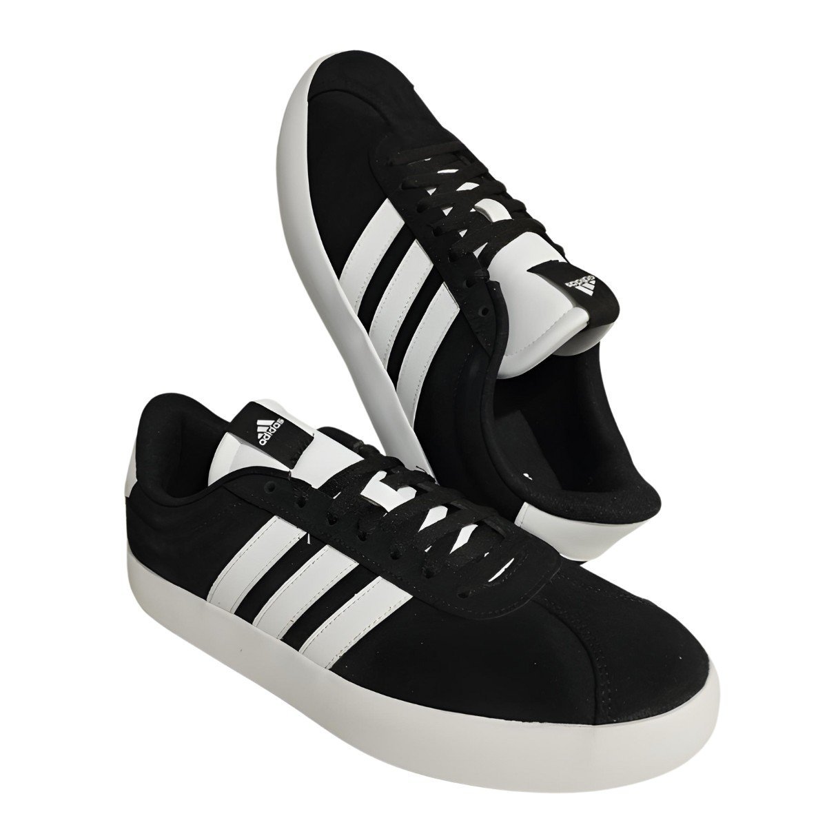 Tênis Camurça Vl Court 3.0 Adidas Preto/Branco 5