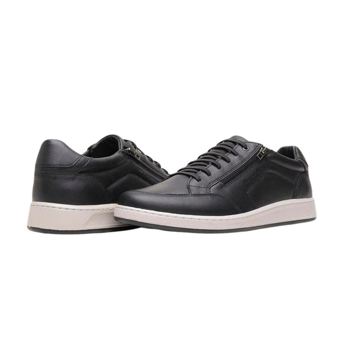 Sapatênis Couro Masculino Cooper10 Free Way Preto 4