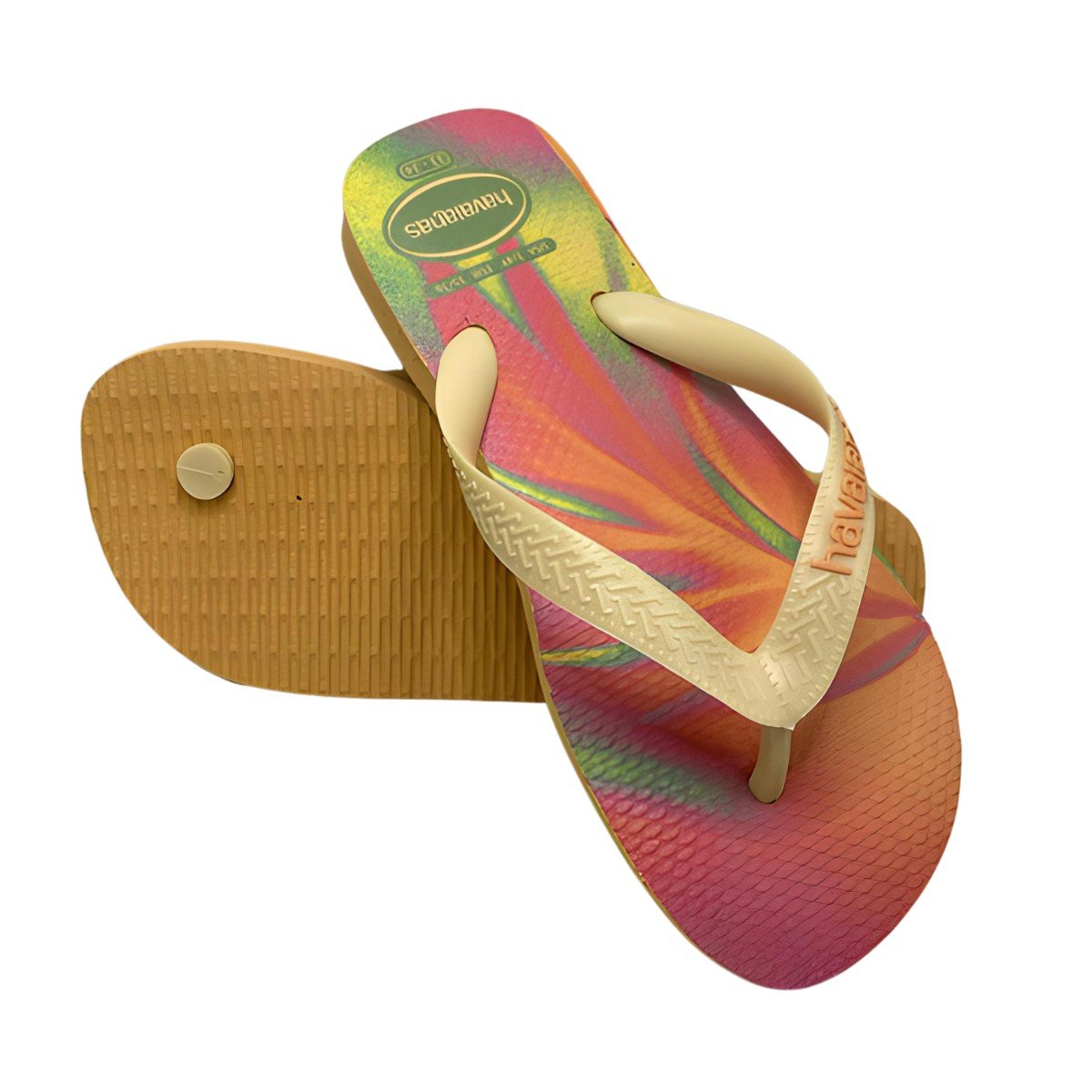 Chinelo Feminino  Havaianas Top Fashion Estampa Laranja 4