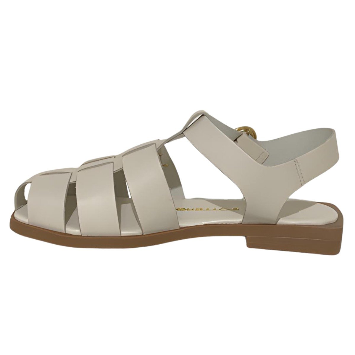 Sandália Rasteira Feminina Bottero Botfisher Couro Off White 3