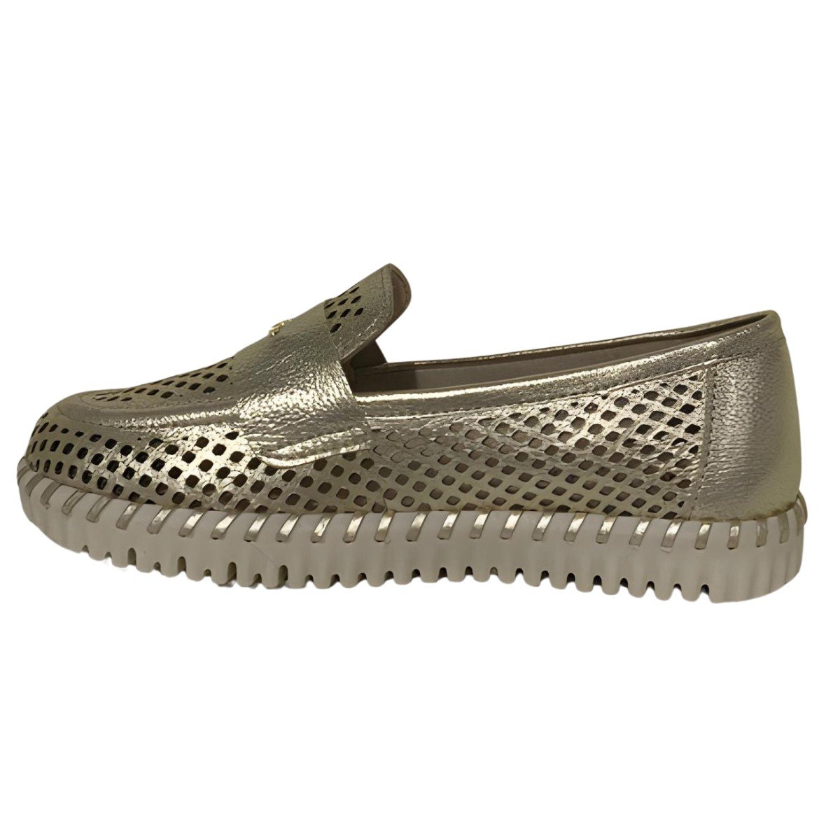 Tênis Feminino Bottero Twister Couro Burnish Dourado 2