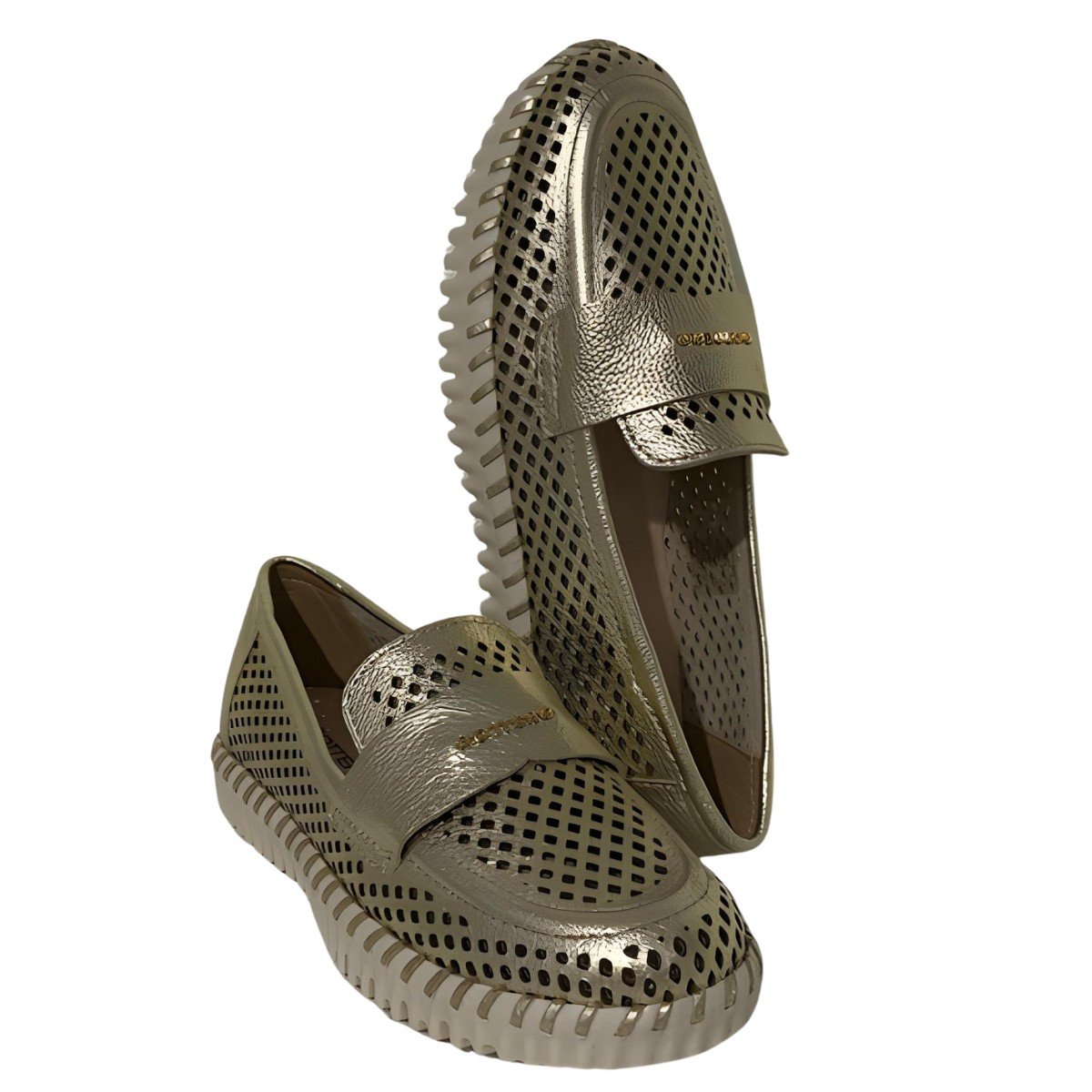 Tênis Feminino Bottero Twister Couro Burnish Dourado 5