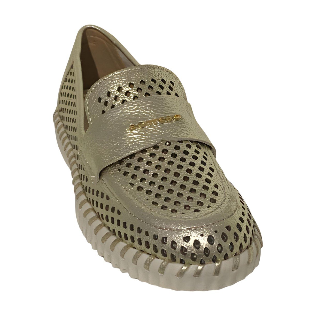 Tênis Feminino Bottero Twister Couro Burnish Dourado 3