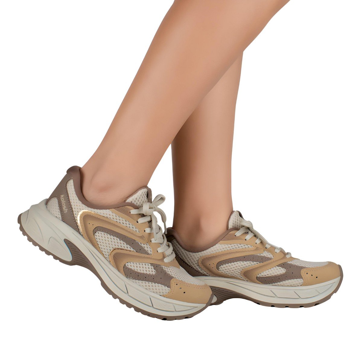 Tênis Feminino Kolosh Athletic Retrô Marrom Rosé/Bege 5