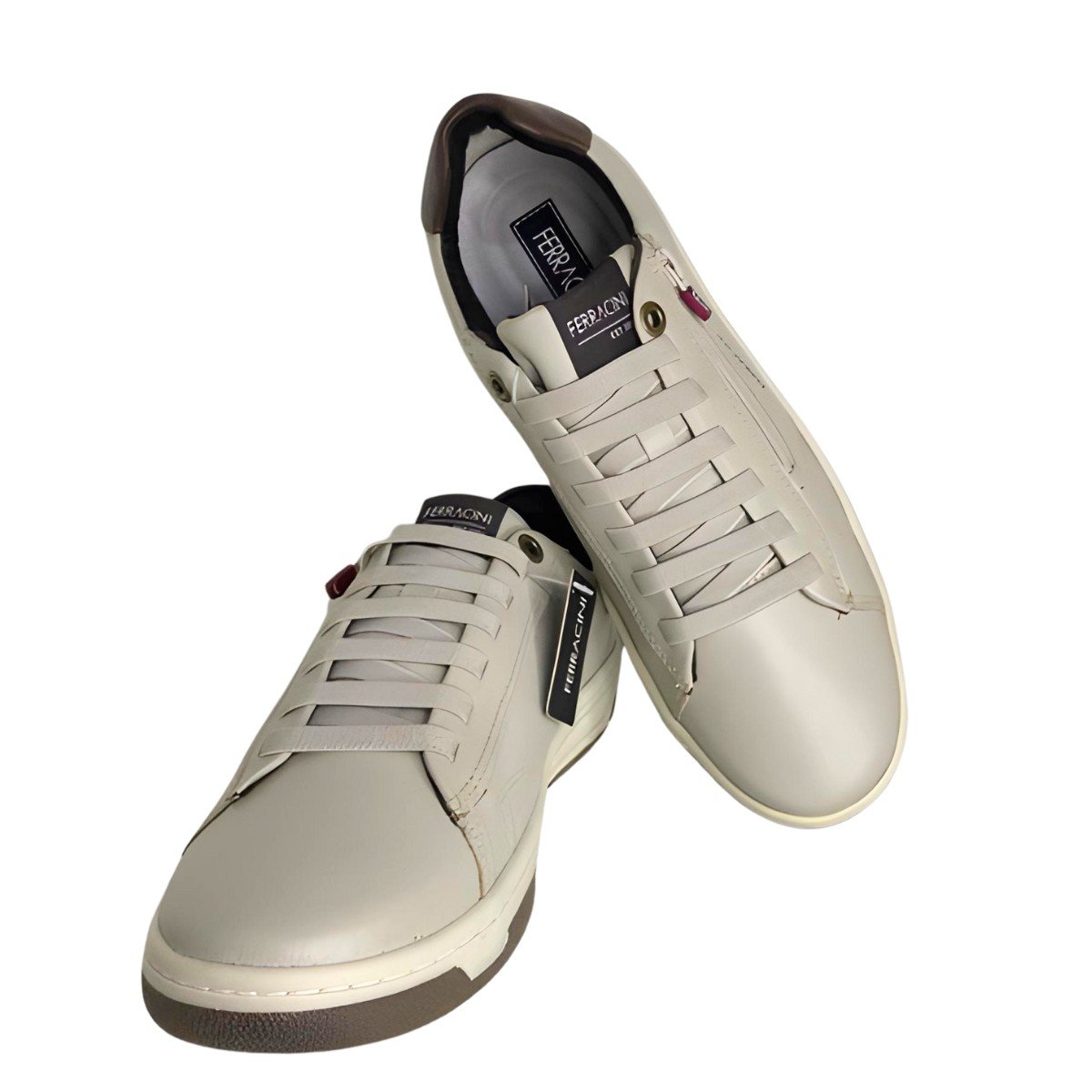Sapatênis Maculino Couro Ferracini Vox Cinza Claro 2
