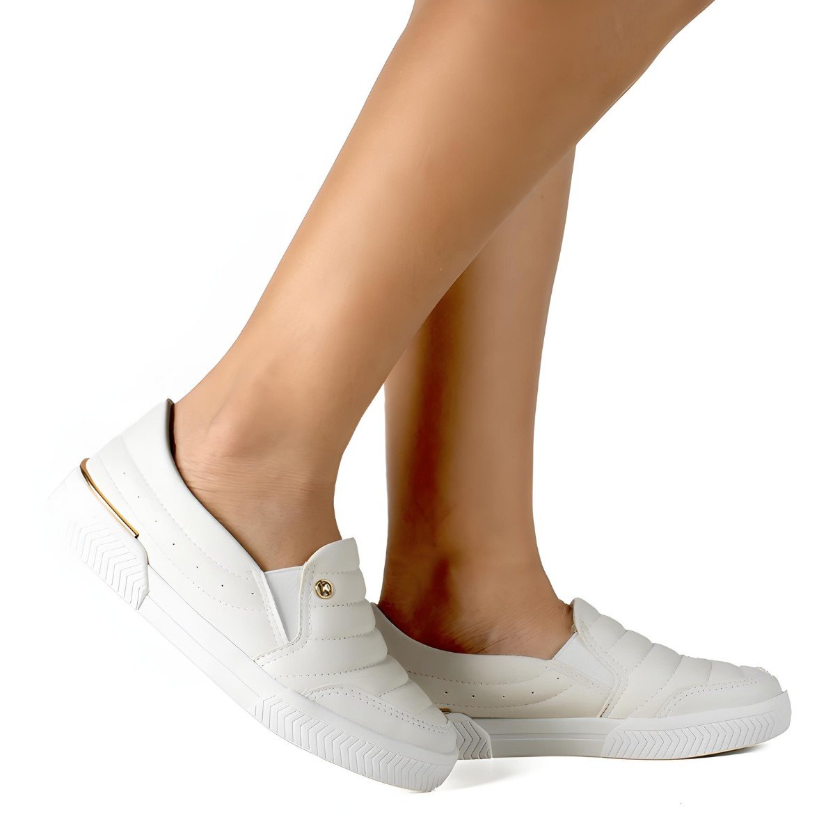 Tênis Feminino Kolosh Slip On Friso Off White 6