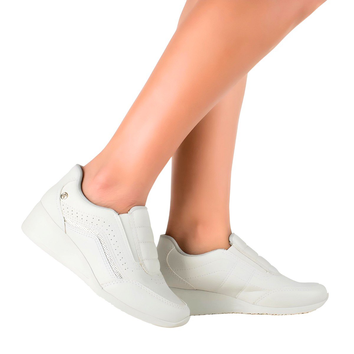 Tênis Feminino Kolosh Upper Slip Glitter Off White 5