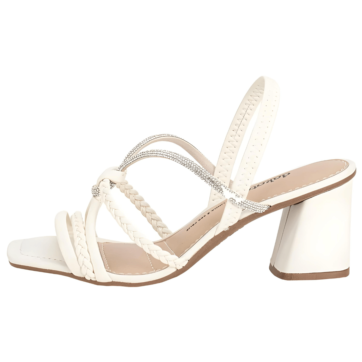 Sandália Feminina Salto Bloco Dakota Branco 2