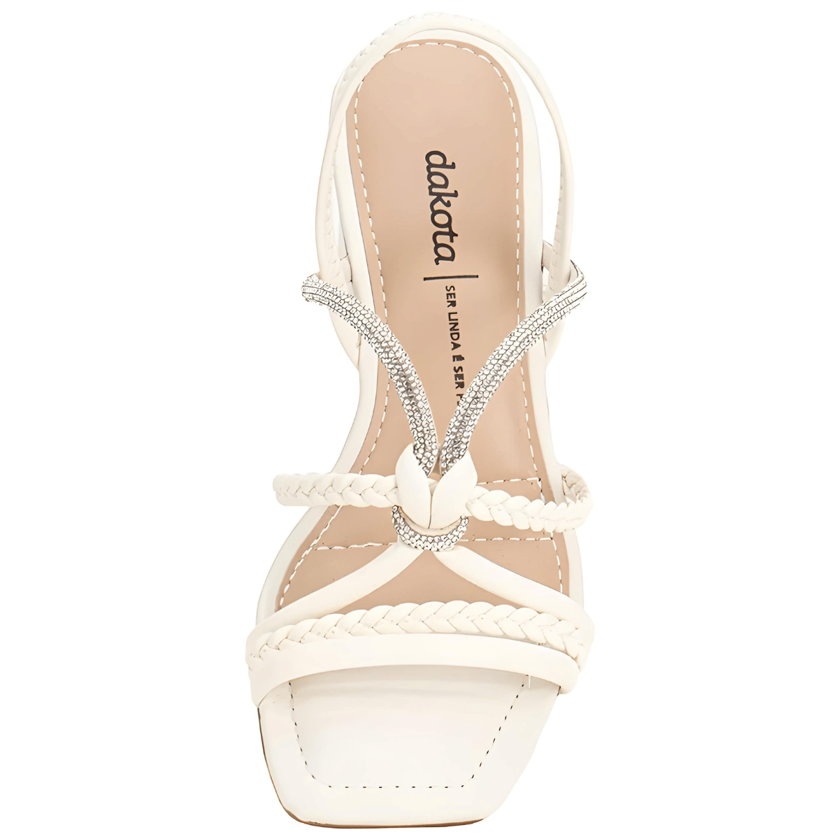 Sandália Feminina Salto Bloco Dakota Branco 5