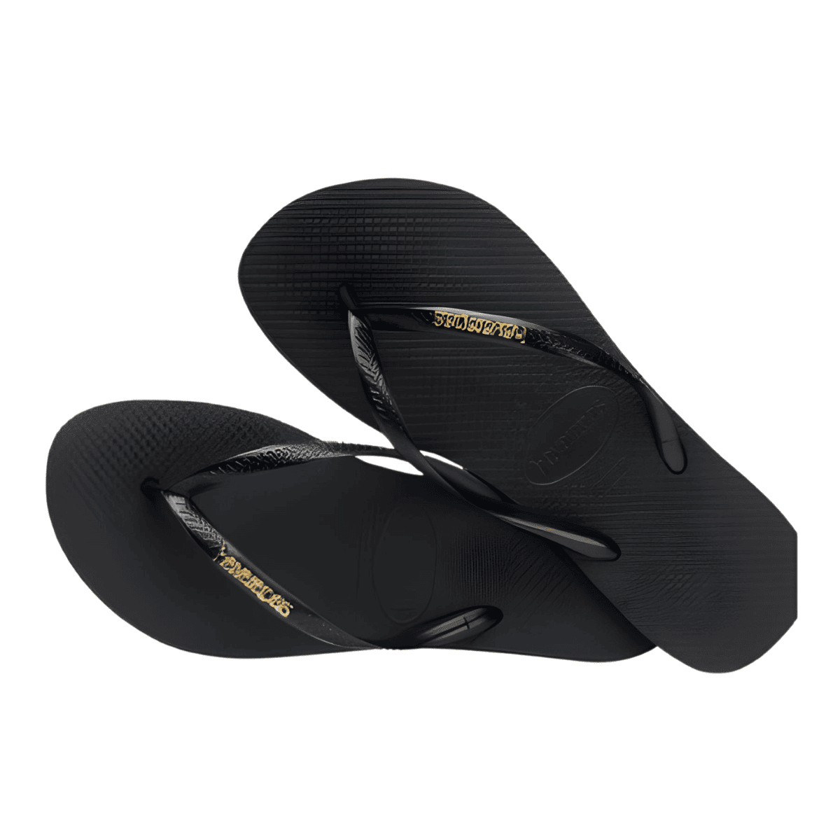 Chinelo Feminino  Havaianas Slim Logo Metallic Preto 4