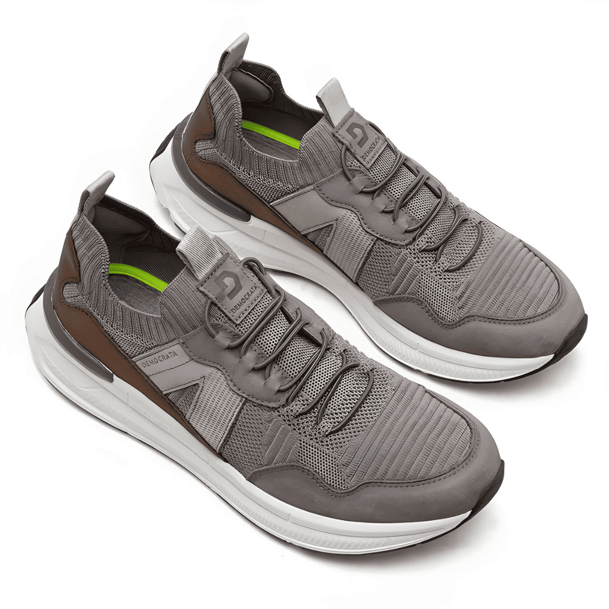 Tênis Masculino Brad Ultra Light Knit Democrata Cappuccino 2