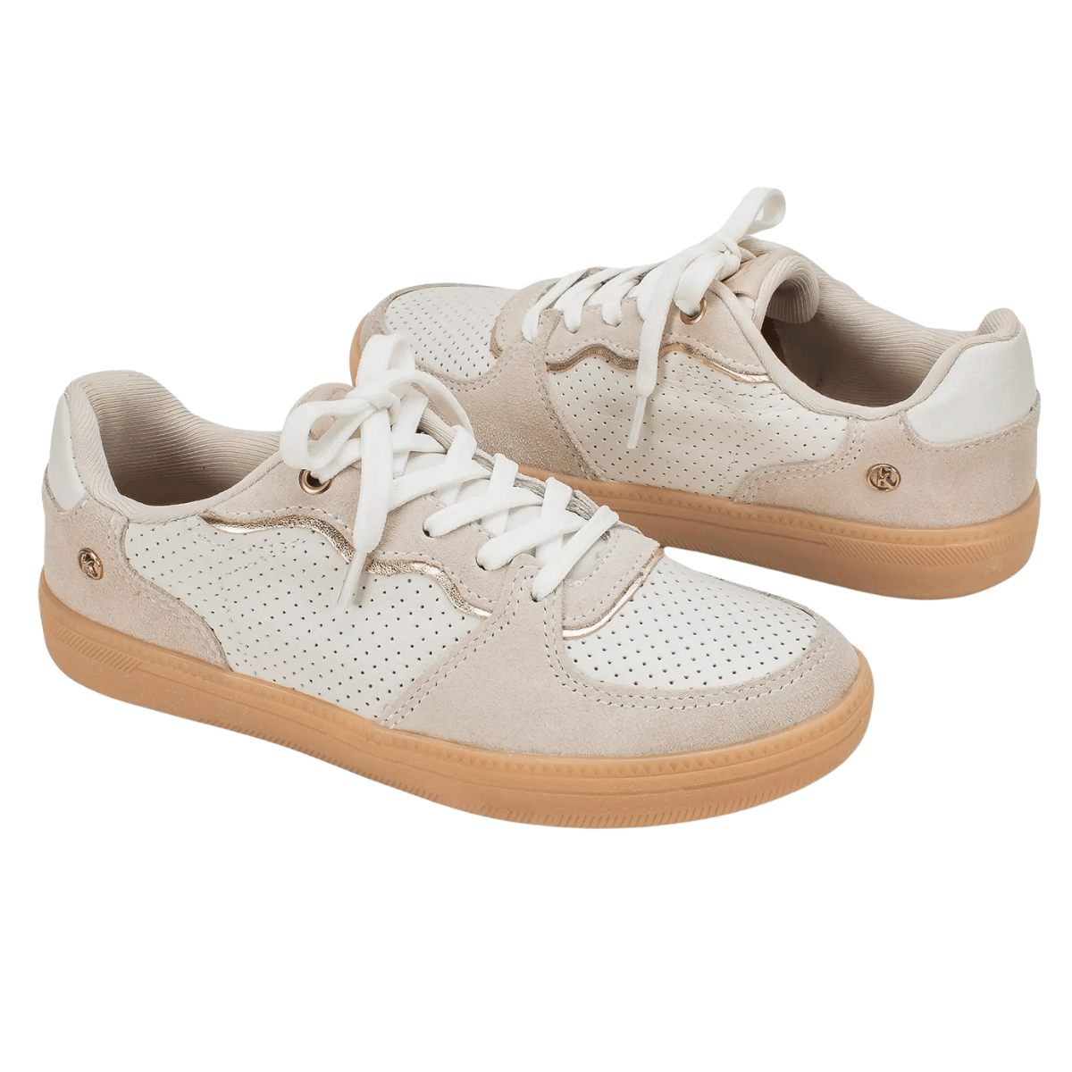 Tênis Feminino Casual Em Couro Kolosh Off White 5