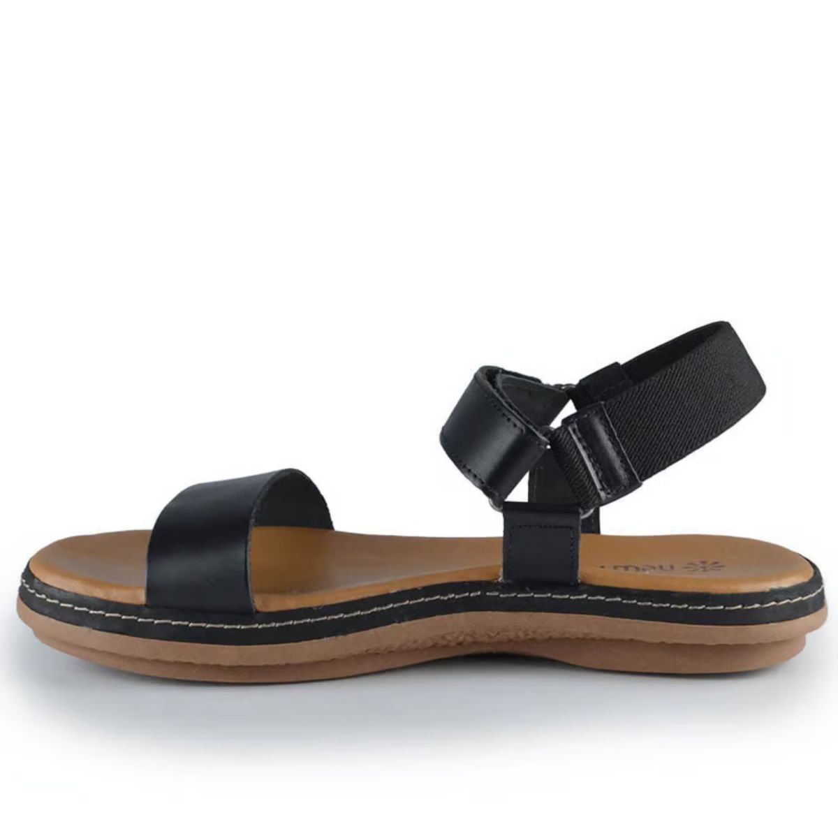 Sandália Feminina Casual Couro Legítimo New Face 21812 Preto Preto 4