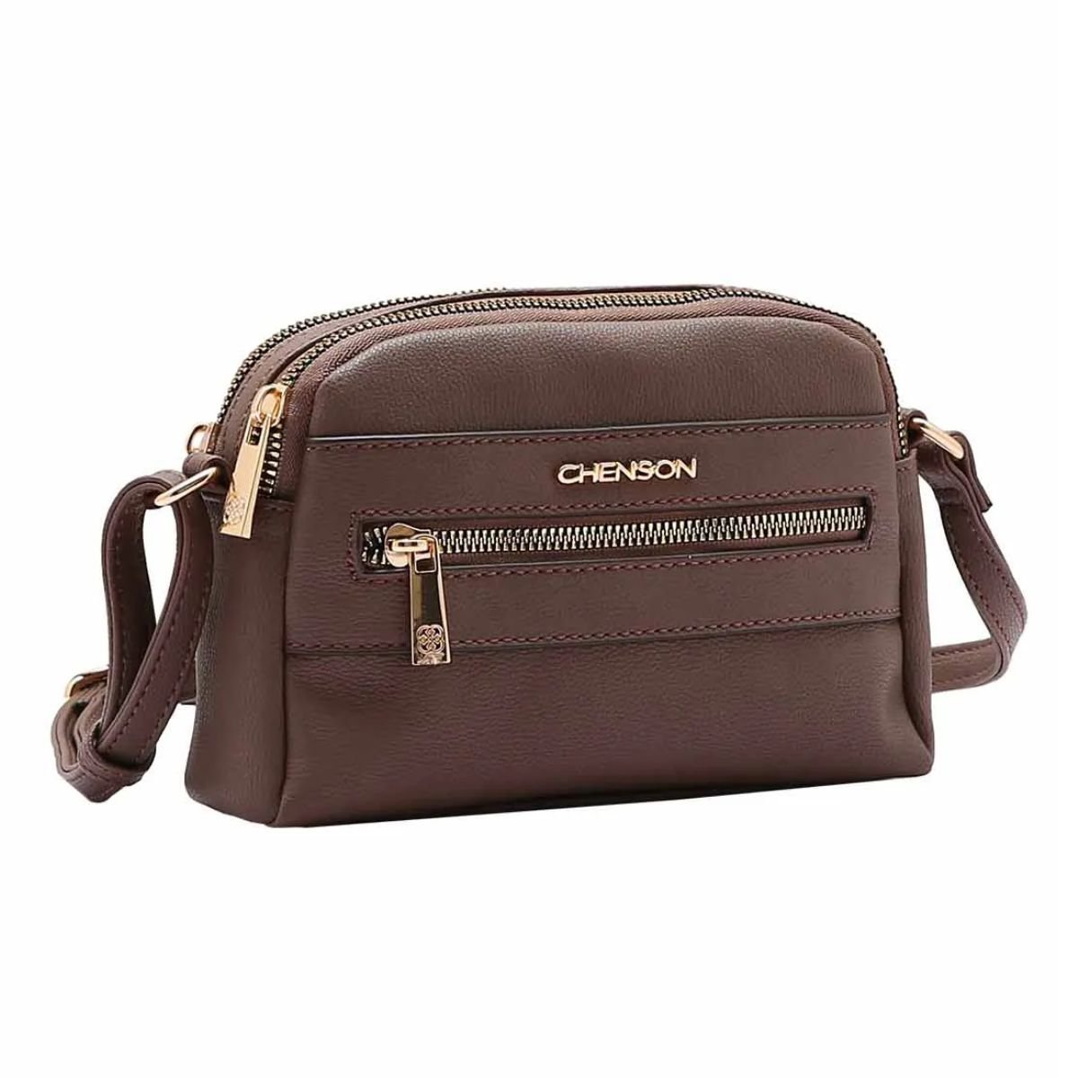 Bolsa Feminina  Original Transversal Chenson 84931 Marrom Marrom 1