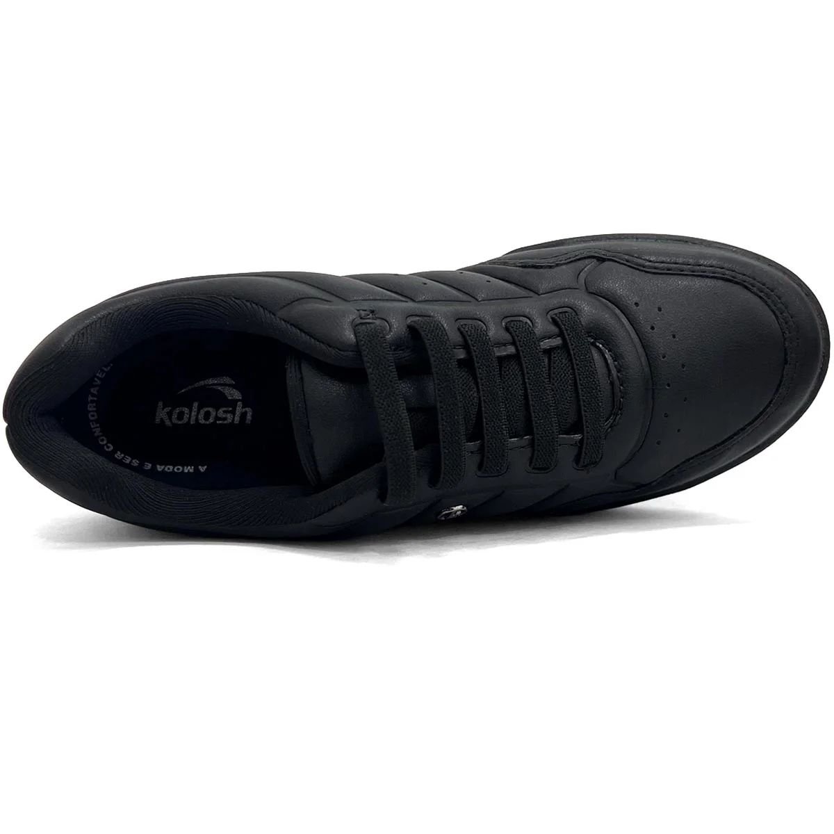 Tênis Feminino Casual Calce Fácil Kolosh C3013 Preto Preto 3
