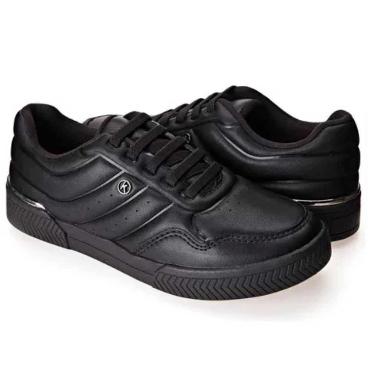 Tênis Feminino Casual Calce Fácil Kolosh C3013 Preto Preto 4