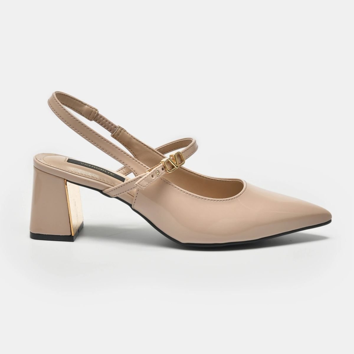 Sapato Feminino Slingback Via Marte 155010 Creme Creme 1