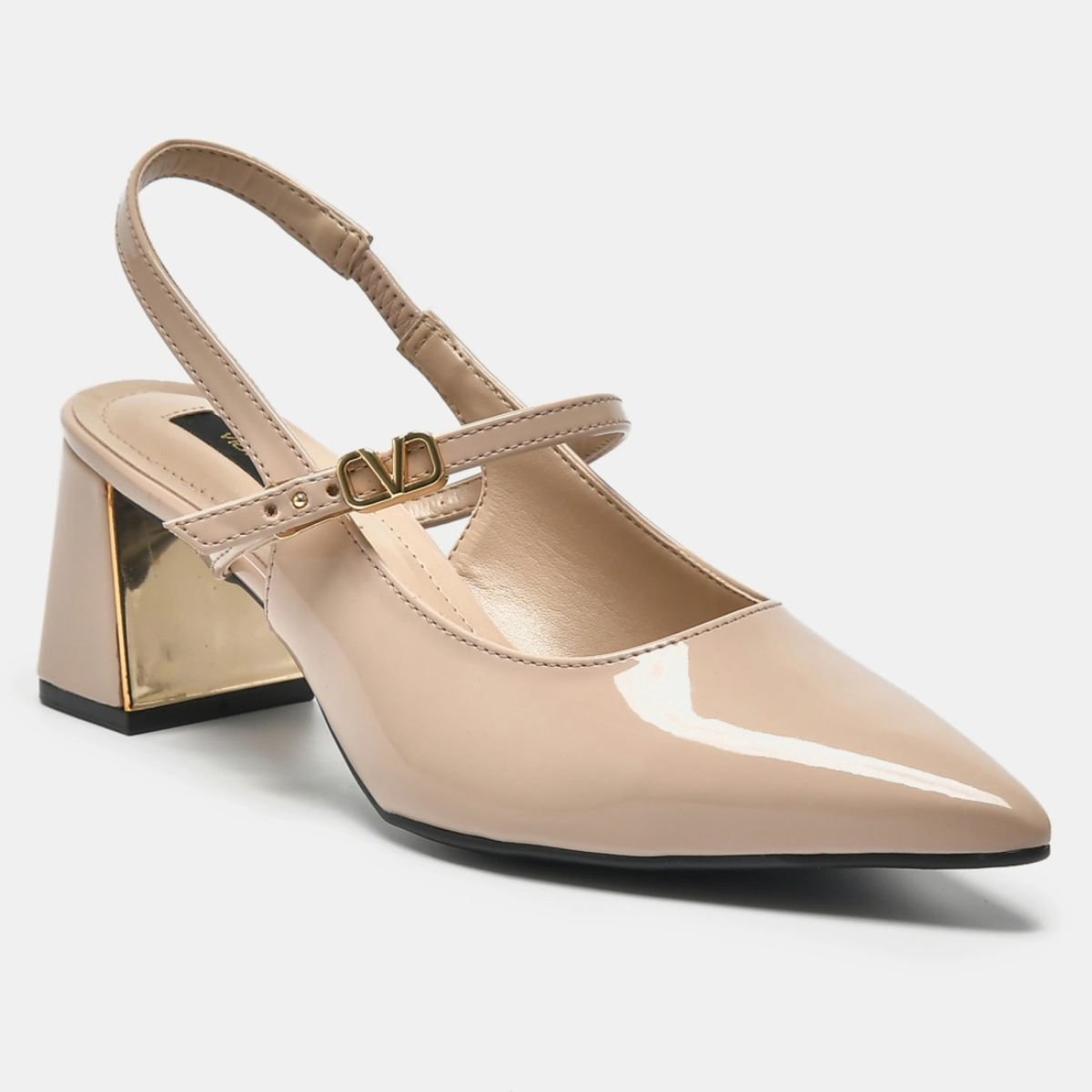 Sapato Feminino Slingback Via Marte 155010 Creme Creme 2