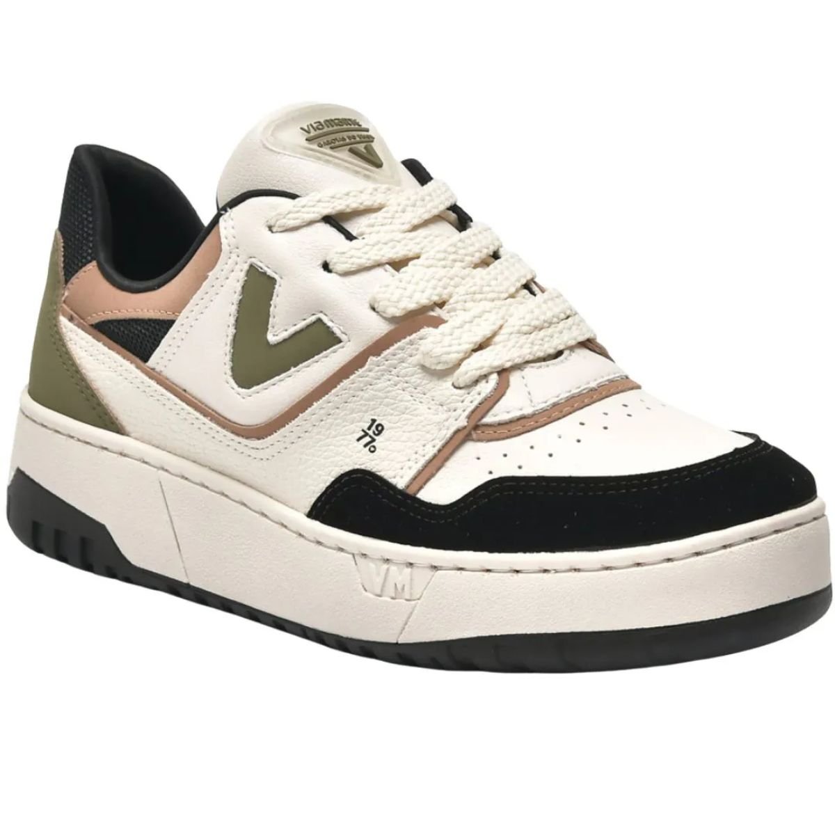 Tênis Feminino Casual Plataforma Via Marte 042026 Bege Bege 5