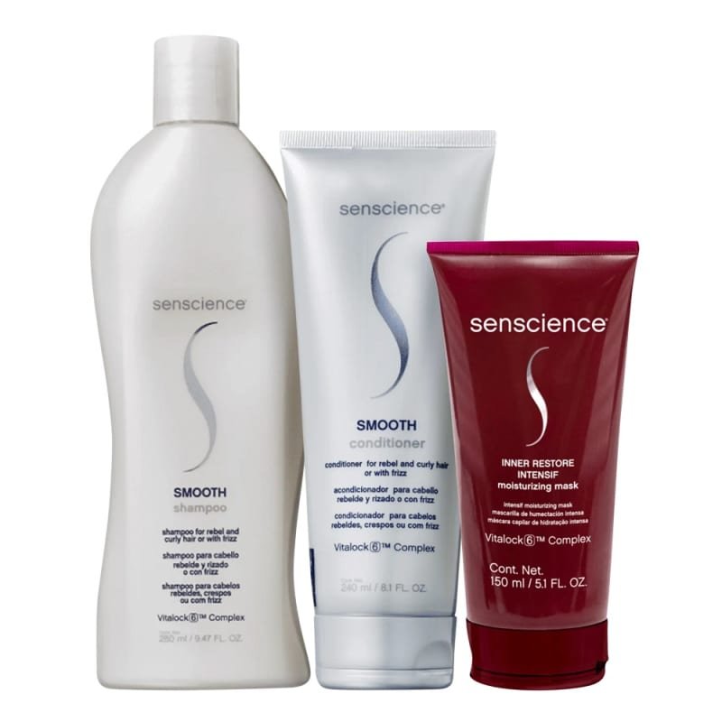 Kit Senscience Smooth + Mask Inner Restore Intensif (3 Produtos)