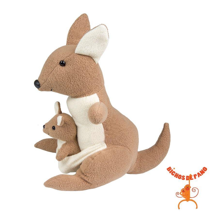 Canguru com 1 Filhote - Bicho de Pelúcia