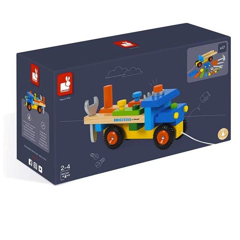 Caminhão de Ferramentas 16 Peças Brico Kids - Brinquedo Janod ÚNICO 4