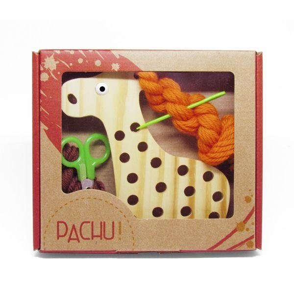 Alinhavo Girafa Filó - Brinquedo Educativo de Madeira ÚNICO 6