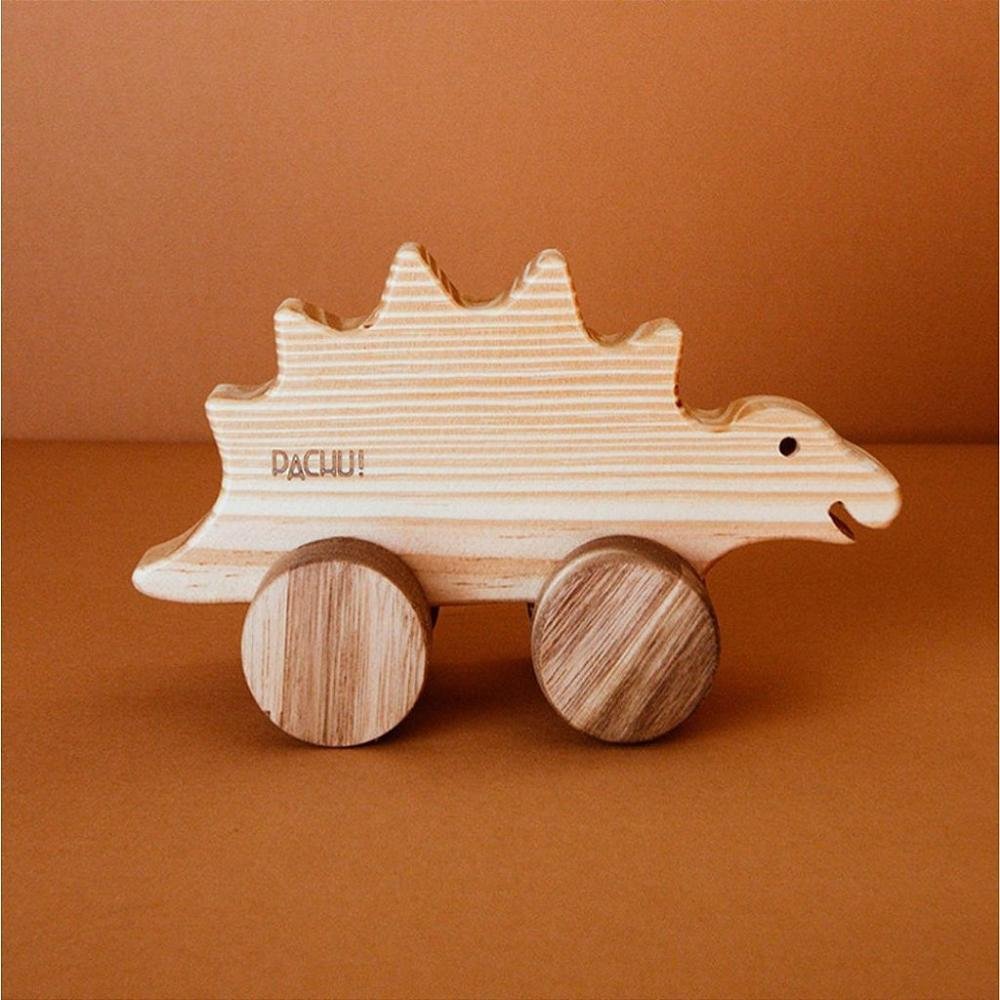 Carrinho de Madeira Pachu! - Dinossauro Barney ÚNICO 2