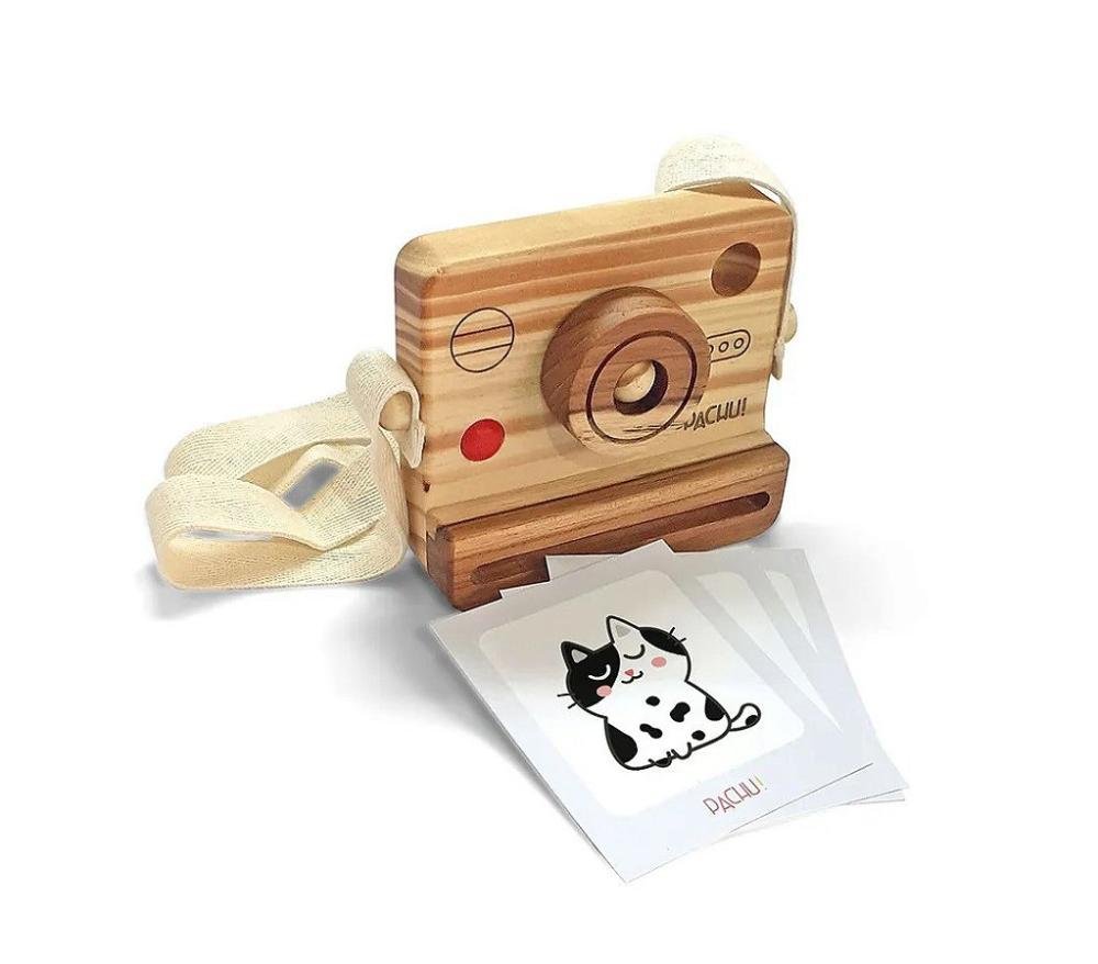 Câmera Fotográfica Polaroid - Brinquedo Educativo de Madeira
