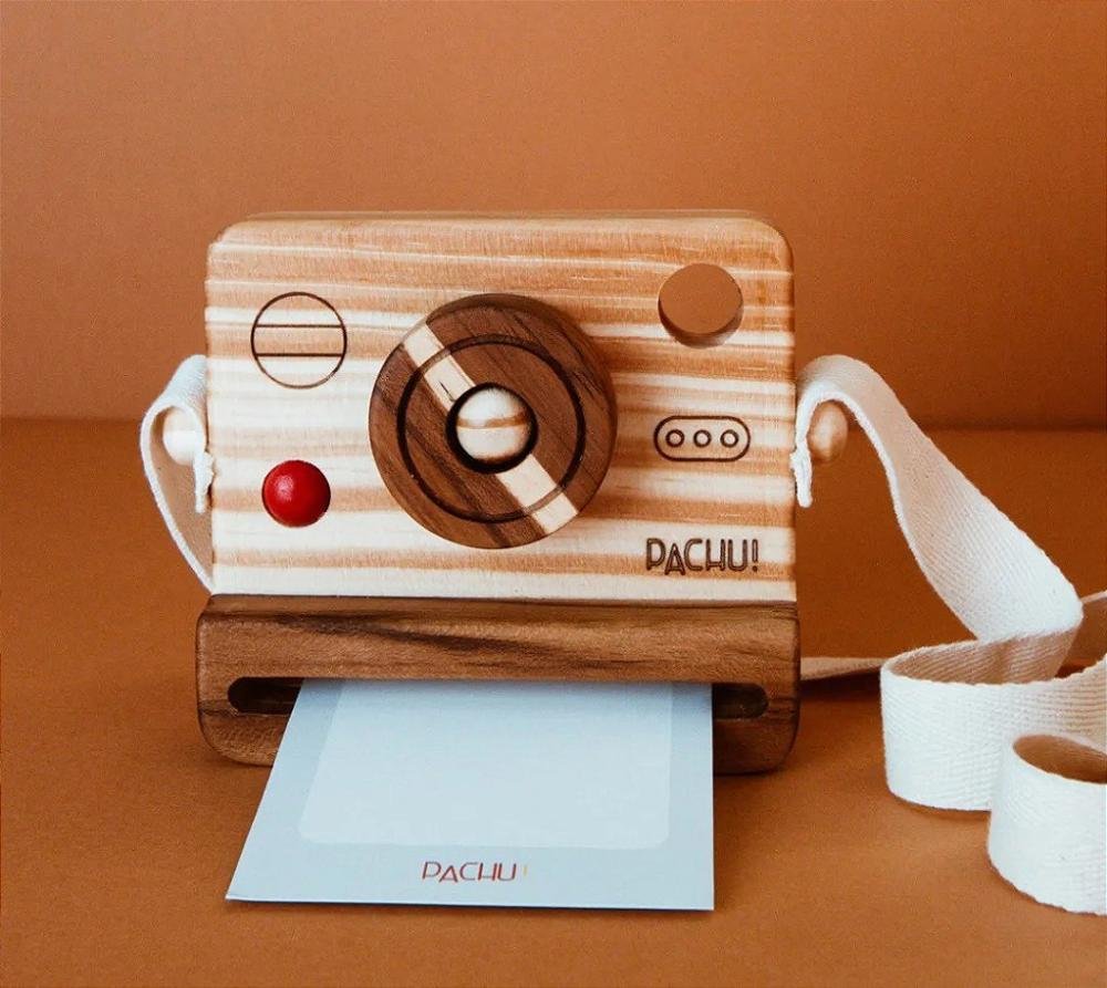 Câmera Fotográfica Polaroid - Brinquedo Educativo de Madeira ÚNICO 2