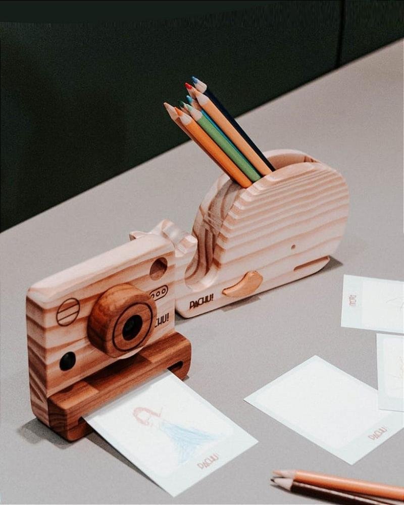 Câmera Fotográfica Polaroid - Brinquedo Educativo de Madeira ÚNICO 5