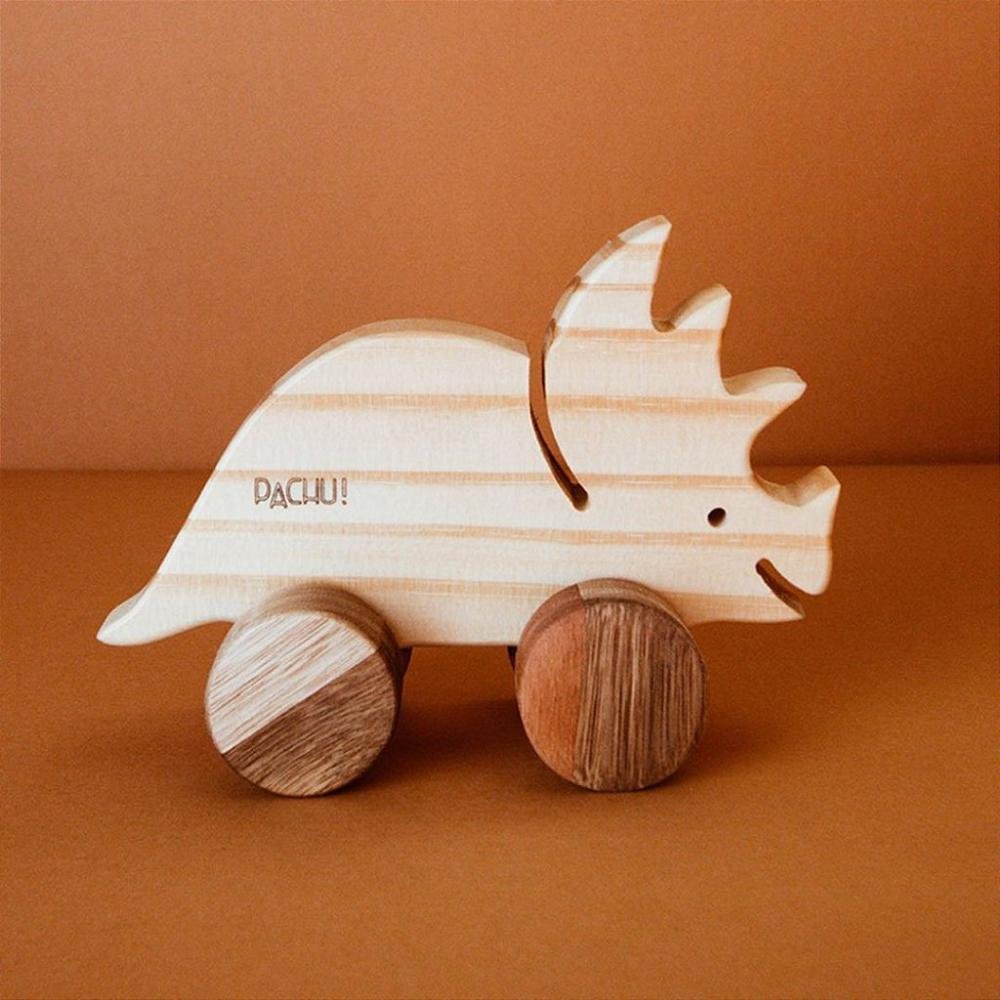 Carrinho de Madeira Pachu! - Dinossauro Fred ÚNICO 3