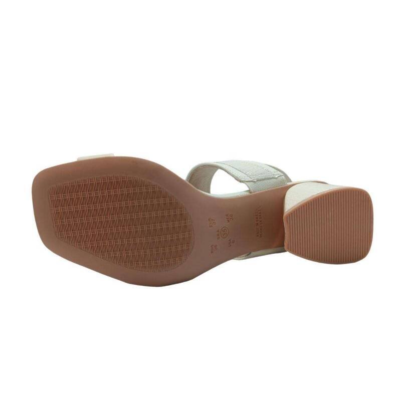 Sandália Ramarim Salto Bloco - Feminina - Creme Branco 5