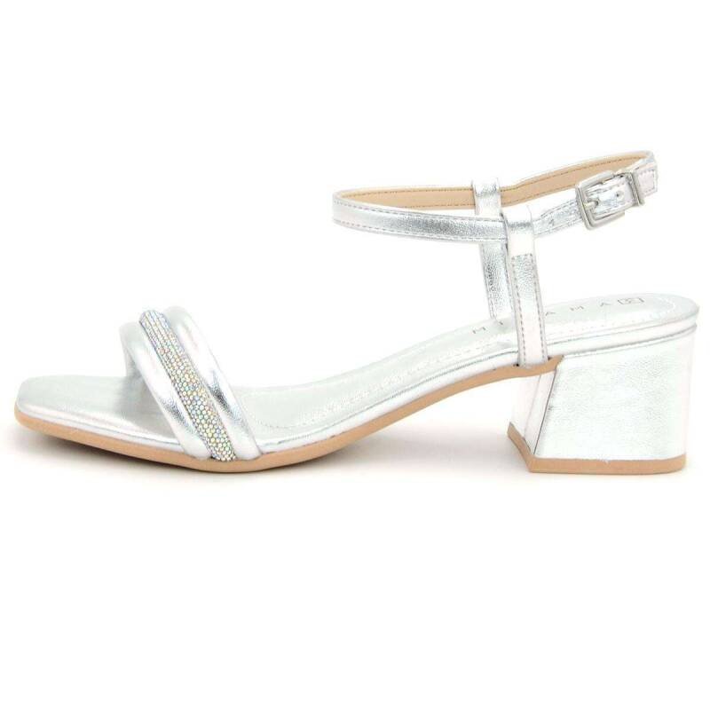 Sandália Ramarim Salto Bloco - Feminina - Prata Prata 3