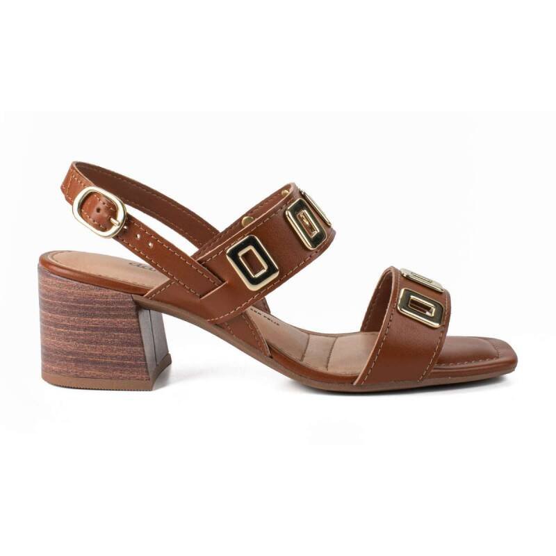 Sandália Dakota Salto Bloco - Feminina - Caramelo Marrom 2